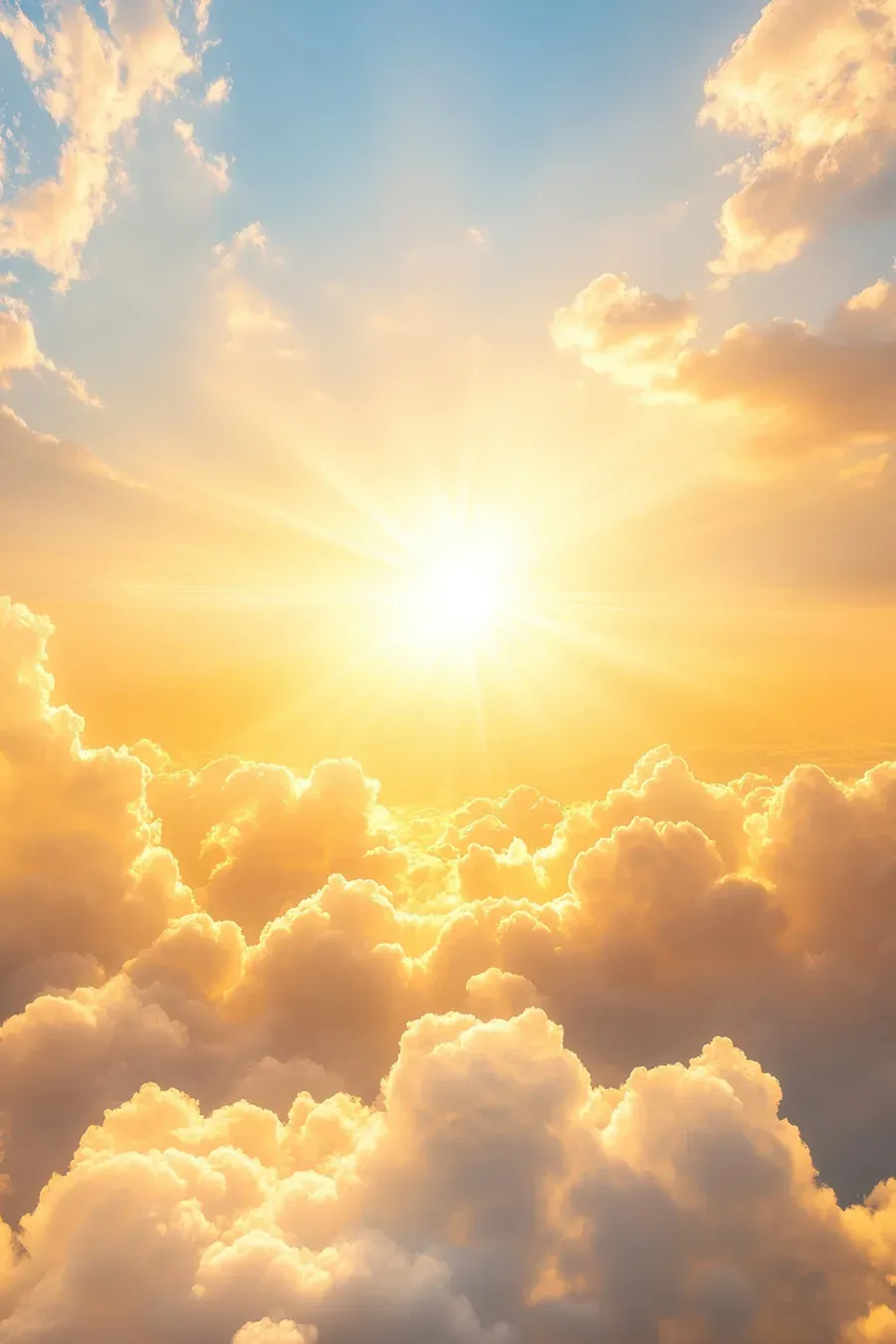 Sonne über Wolken — Sinnbild für den Bereich Lüftung und Klima